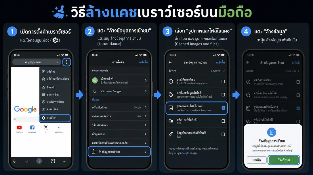 UFAVIP777 วิธีล้างแคชเบราว์เซอร์บนมือถือ